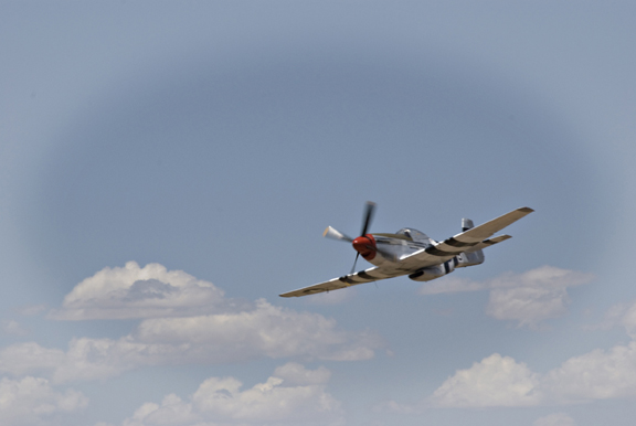 P-51 makes a low pass