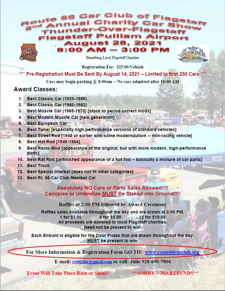 Thunder Over Flagstaff Car Show Info